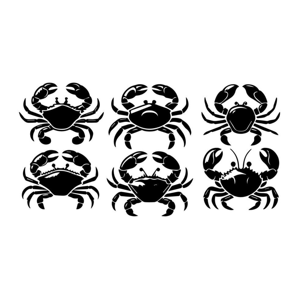 krab silhouet. logo. geïsoleerd krab Aan wit achtergrond vector