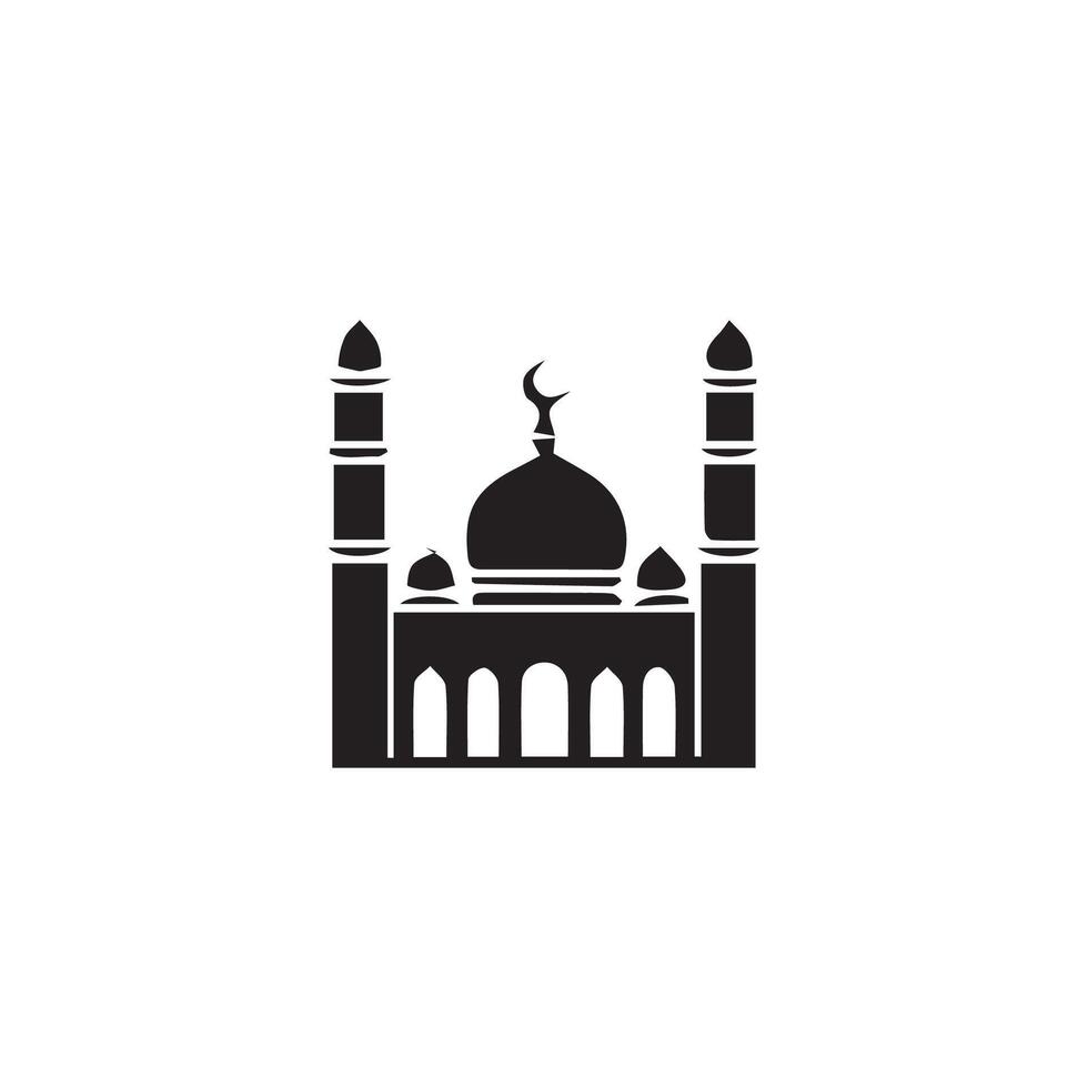 moskee silhouet vector Ramadhan kareem