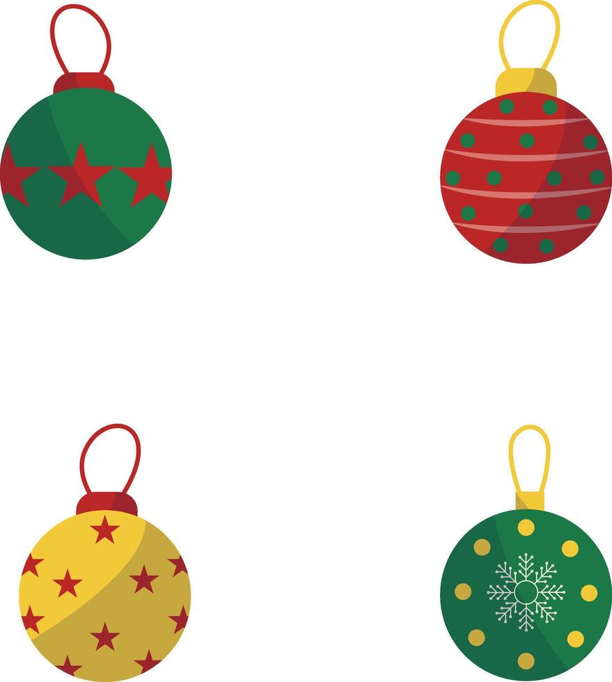 Kerstmis bal decoratie. voor nieuw jaar sjabloon achtergrond. vector illustratie