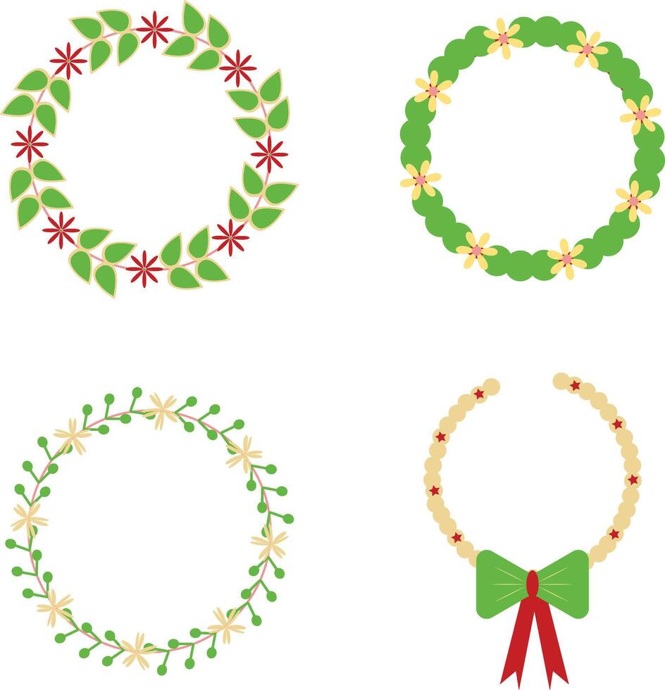 Kerstmis krans illustratie. geïsoleerd Aan wit achtergrond vector