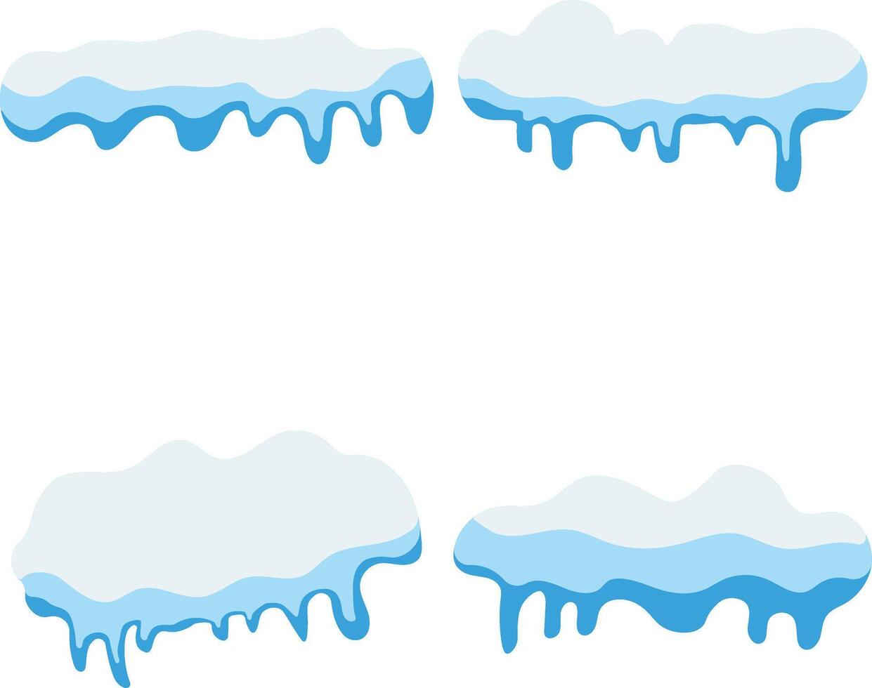 sneeuwmuts grens illustratie. geïsoleerd Aan wit achtergrond, abstract tekenfilm decoratie. vector