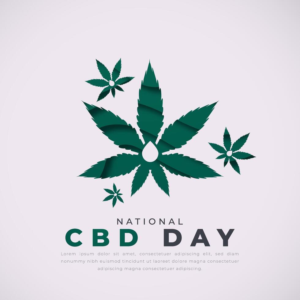 nationaal cbd dag papier besnoeiing stijl vector ontwerp illustratie voor achtergrond, poster, banier, reclame, groet kaart