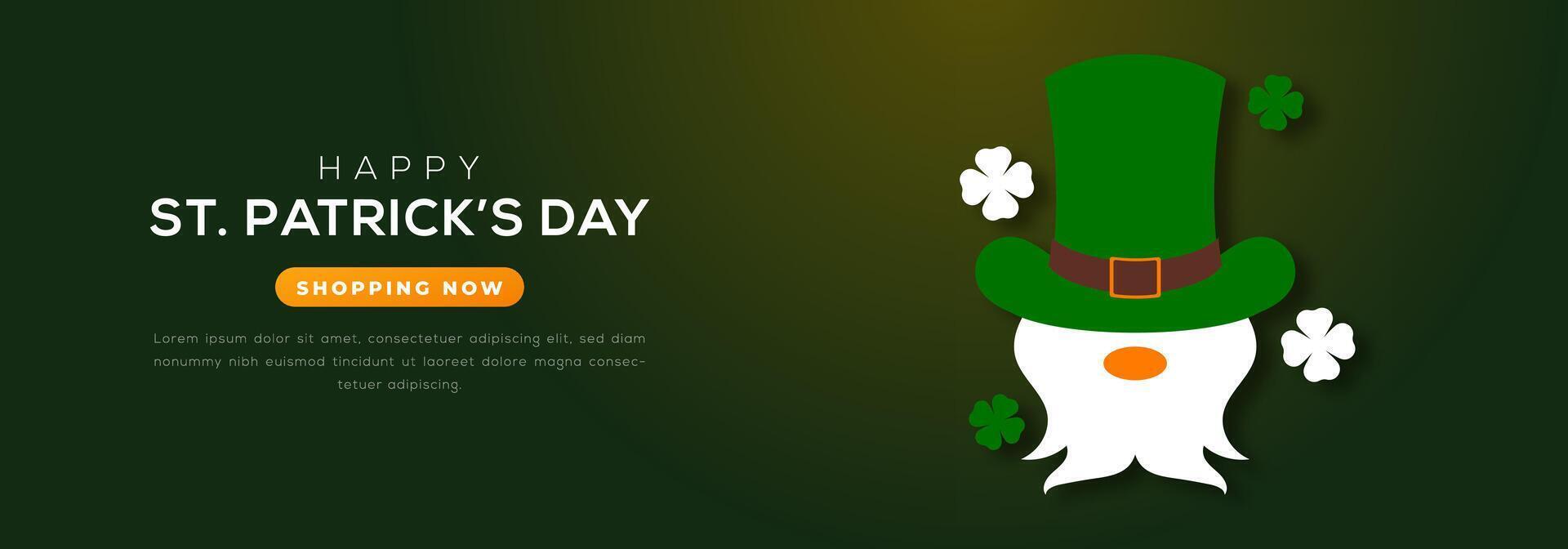 gelukkig st. Patrick dag papier besnoeiing stijl vector ontwerp illustratie voor achtergrond, poster, banier, reclame, groet kaart