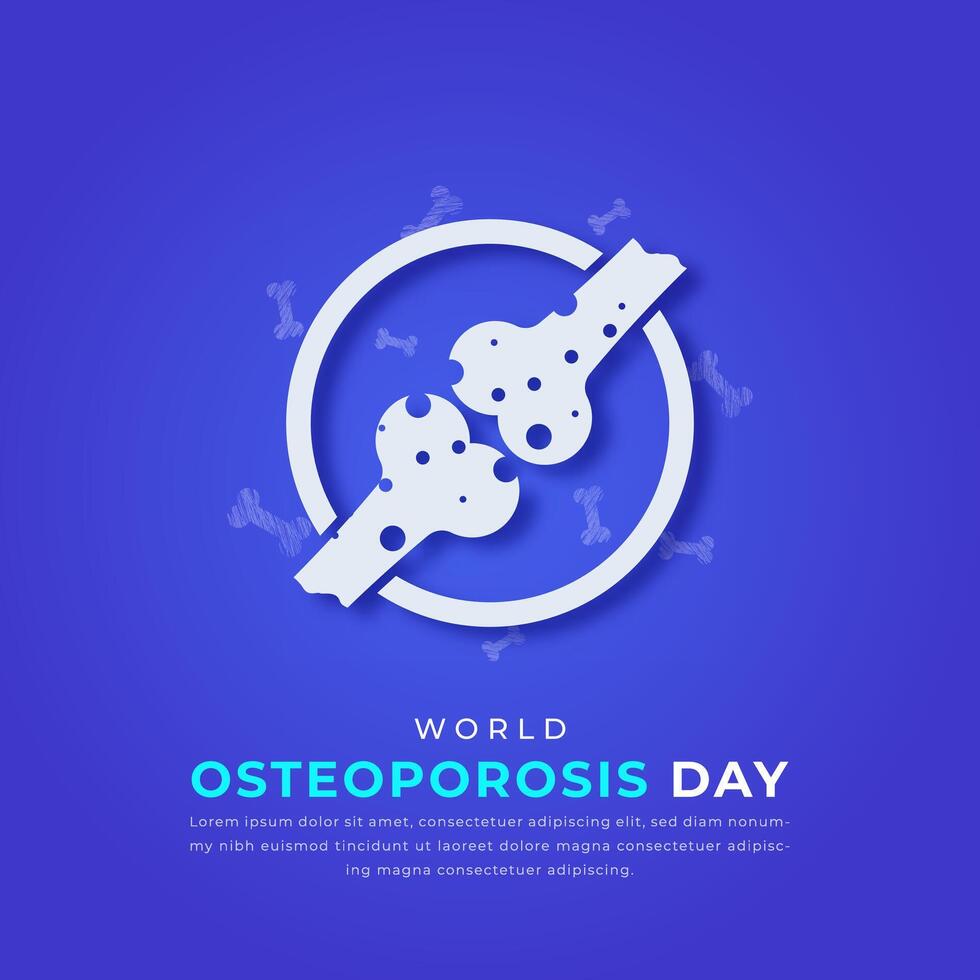 wereld osteoporose dag papier besnoeiing stijl vector ontwerp illustratie voor achtergrond, poster, banier, reclame, groet kaart