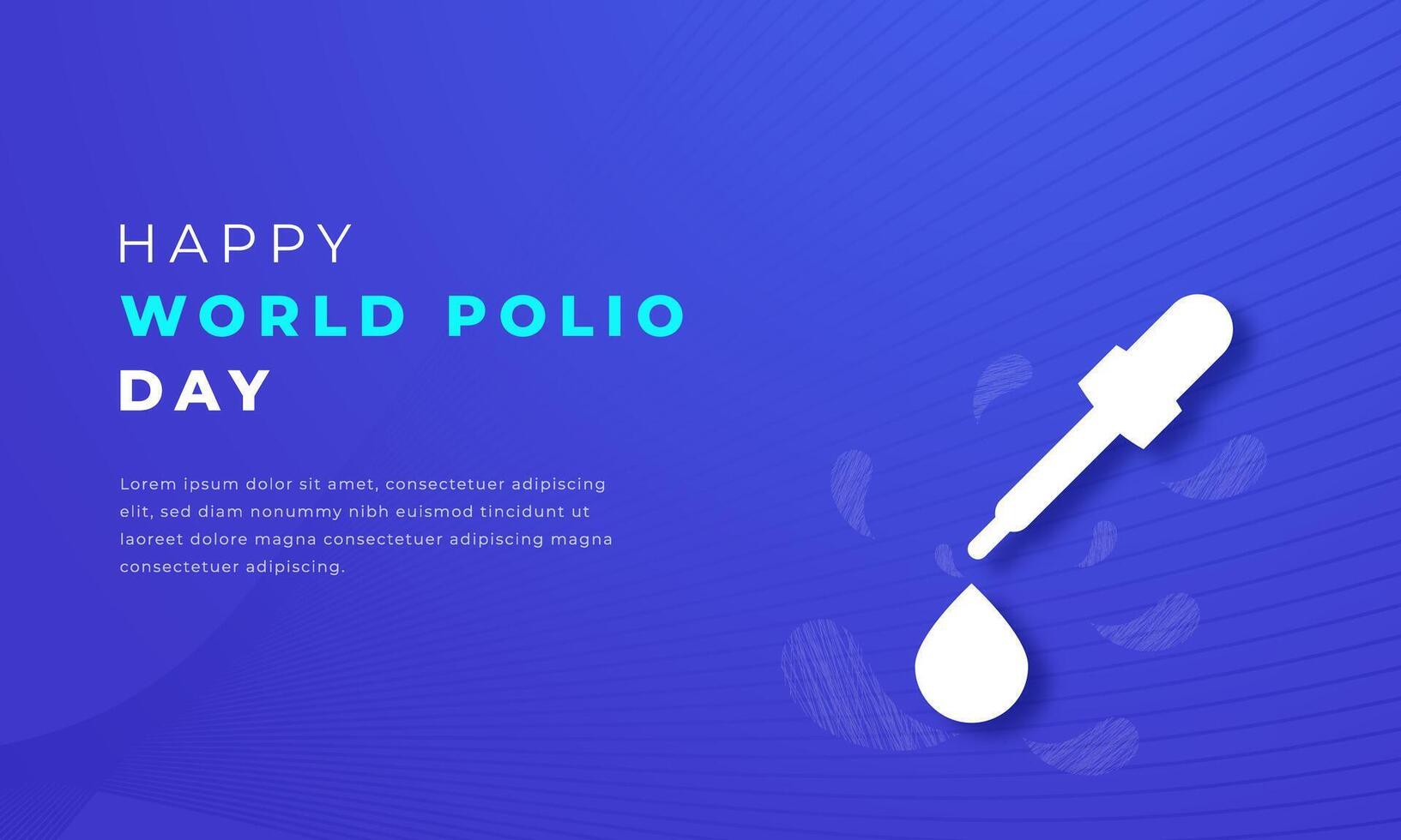 wereld polio dag papier besnoeiing stijl vector ontwerp illustratie voor achtergrond, poster, banier, reclame, groet kaart