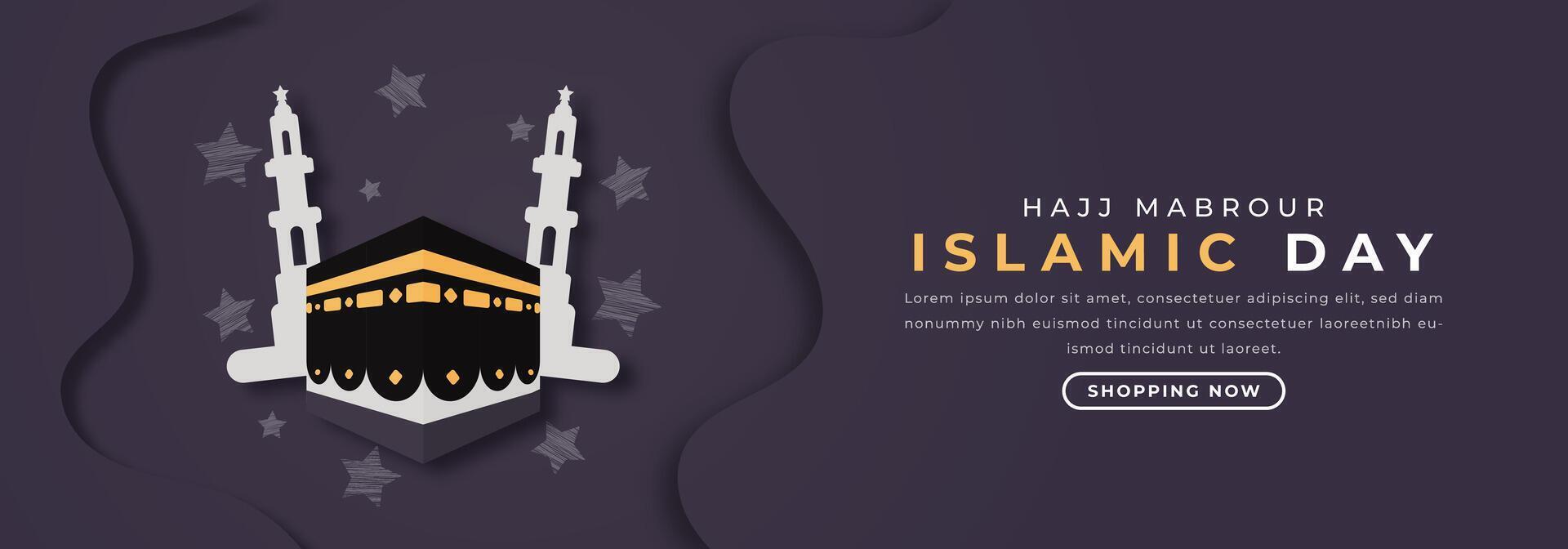 hadj mabrour Islamitisch dag papier besnoeiing stijl vector ontwerp illustratie voor achtergrond, poster, banier, reclame, groet kaart