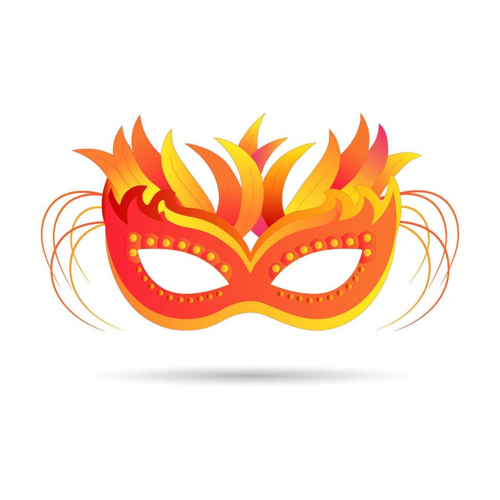 kleurrijk maskerade carnaval masker Aan een wit achtergrond. illustratie, elegant ontwerp, vector