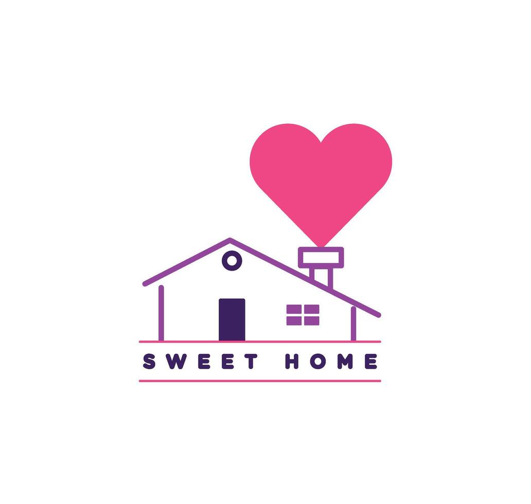 lief huis logo, liefde, hart, icoon vector illustratie