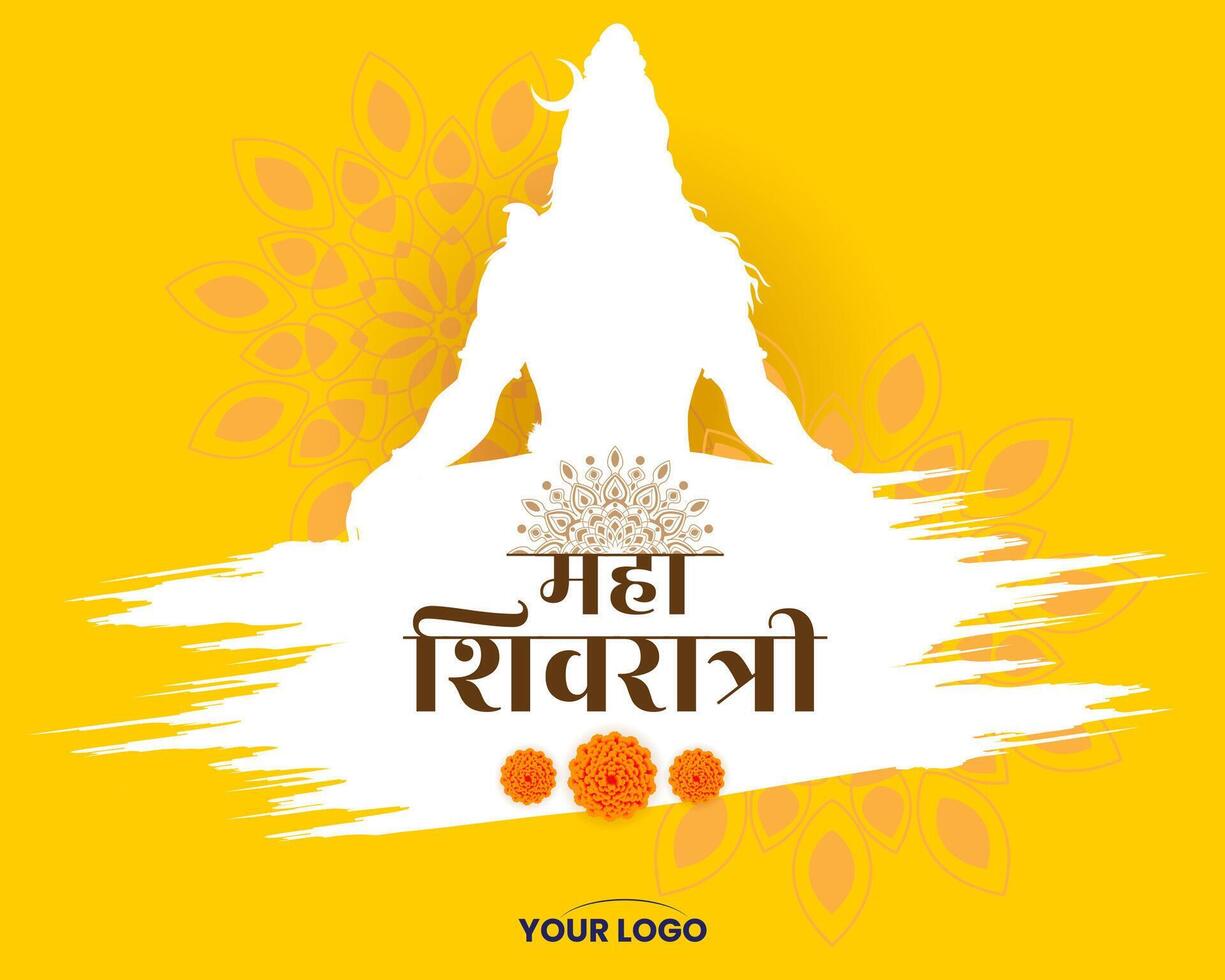 religieus maha shivratri festival zegen kaart ontwerp sjabloon vector