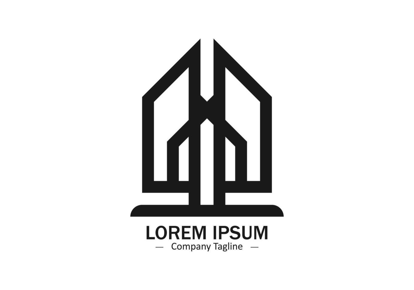 gebouw logo voor bouw bedrijf modern concept premie vector geïsoleerd Aan wit achtergrond