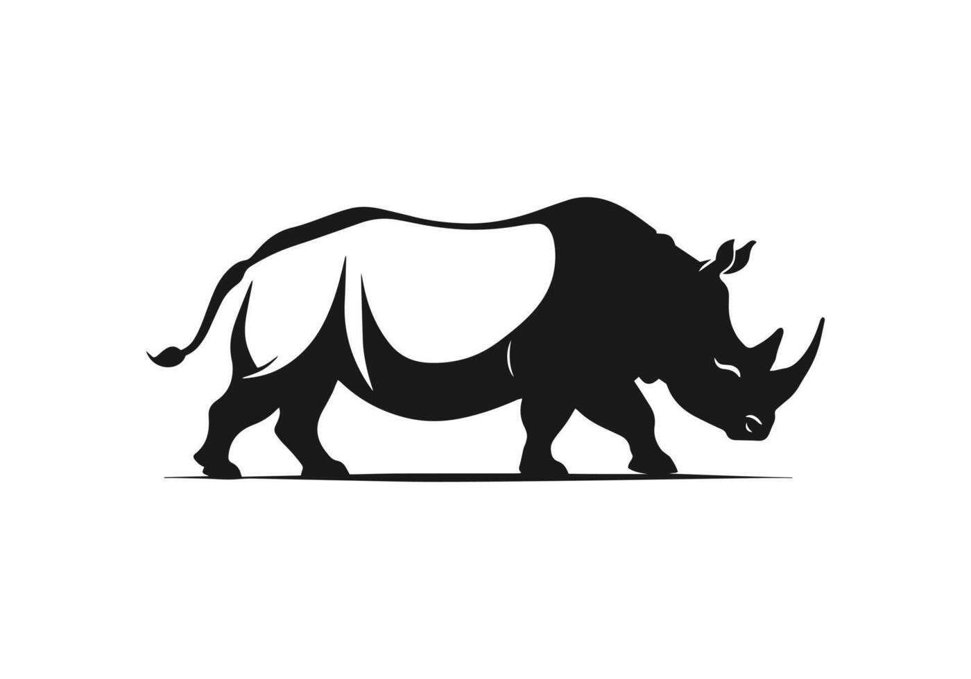 logo van neushoorn icoon vector silhouet geïsoleerd ontwerp