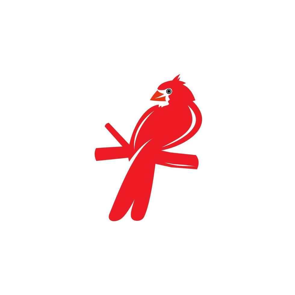 kardinaal vogel logo sjabloon gestileerde vector silhouet illustratie, geschikt voor uw ontwerp nodig hebben, logo, illustratie, animatie, enz.