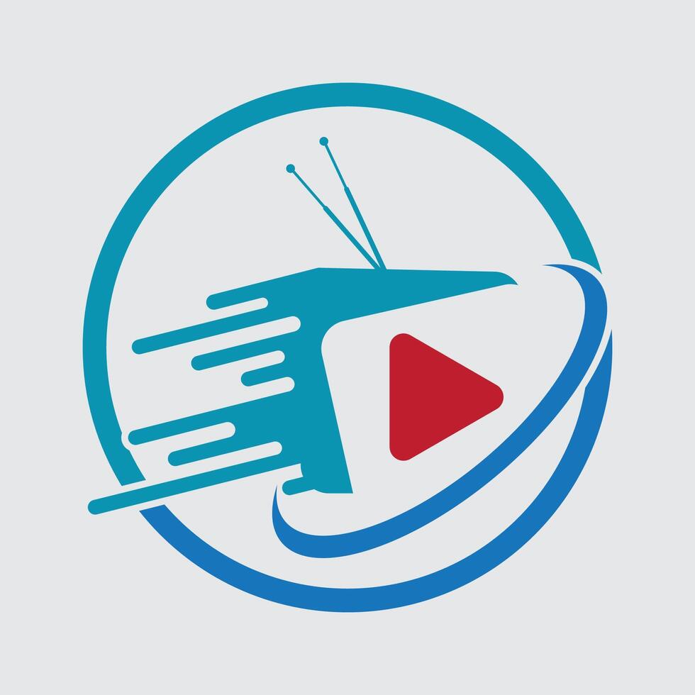 vector illustratie van elektronisch media logo en televisie symbool