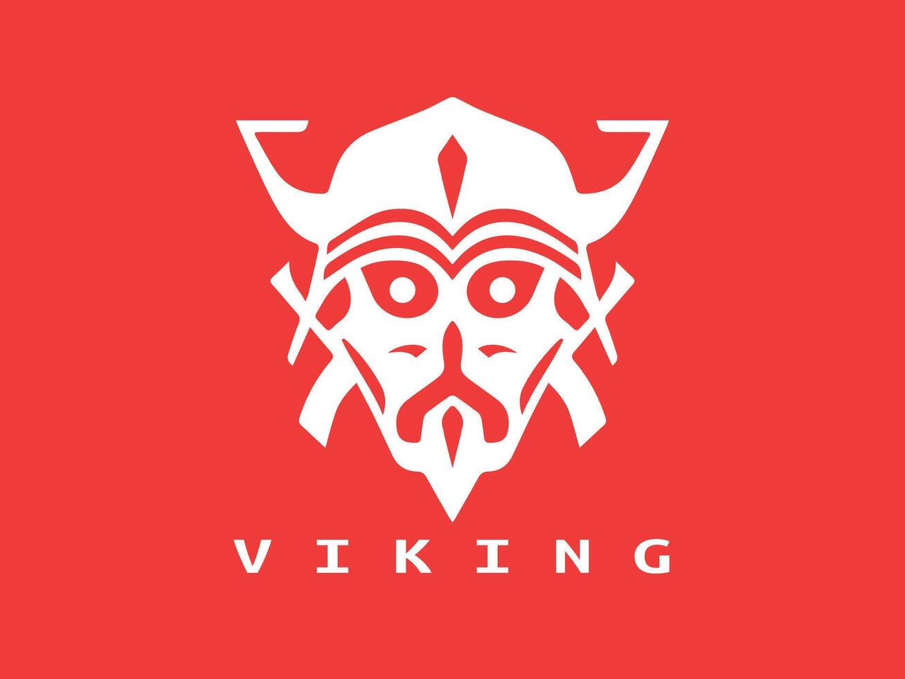 viking hoofd gezicht logo sjabloon vector