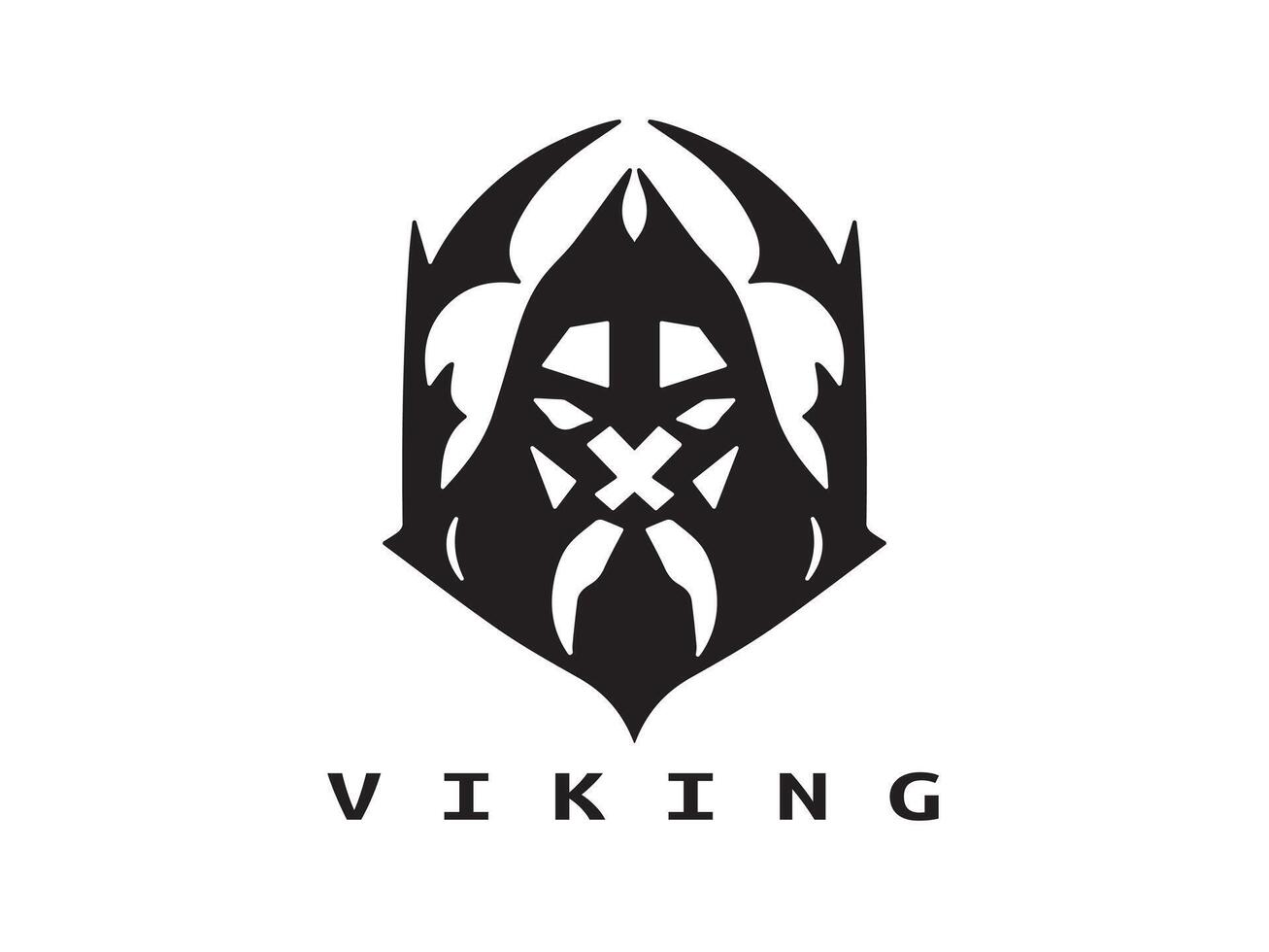 viking hoofd gezicht logo sjabloon vector