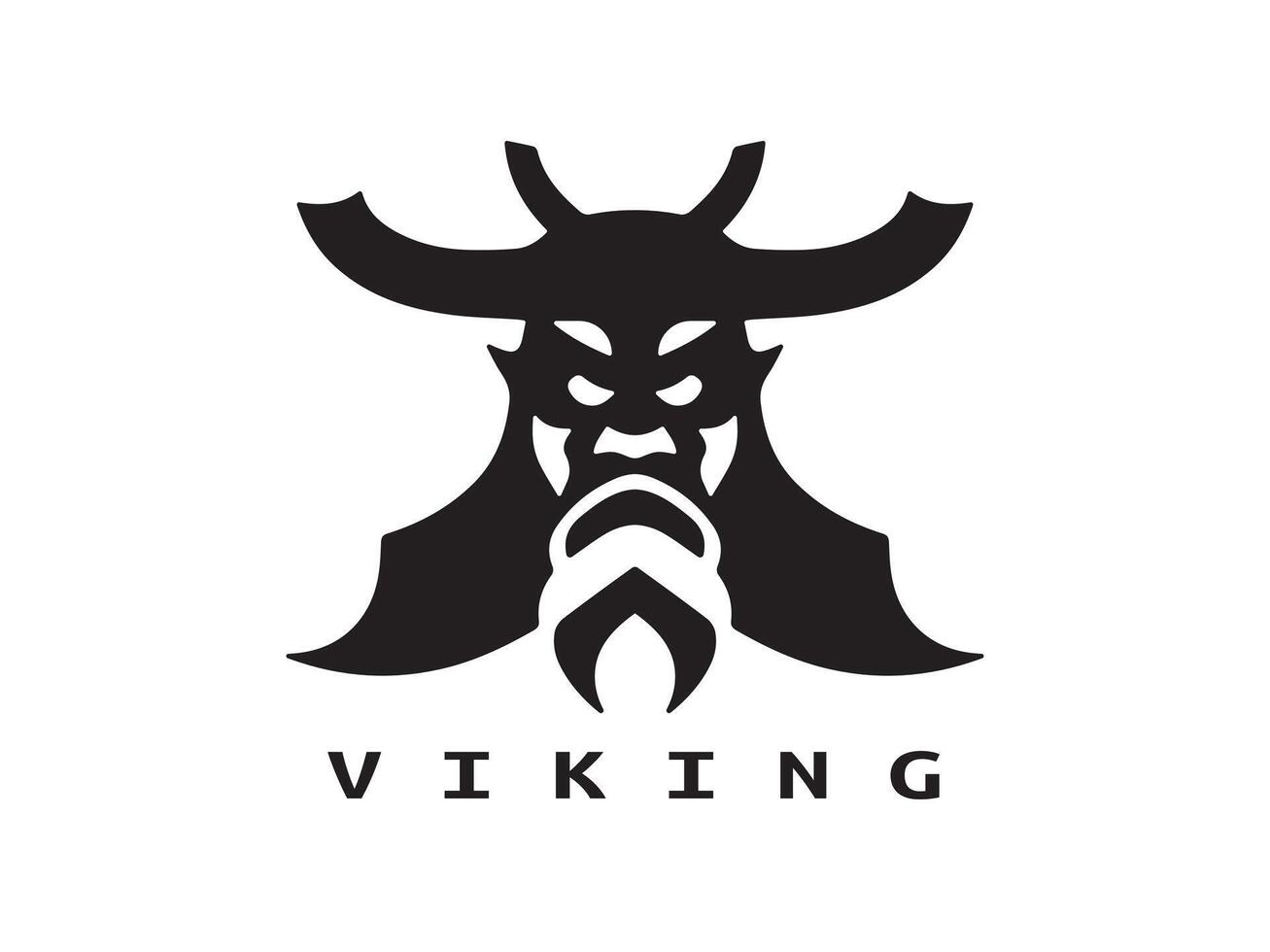 viking hoofd gezicht logo sjabloon vector