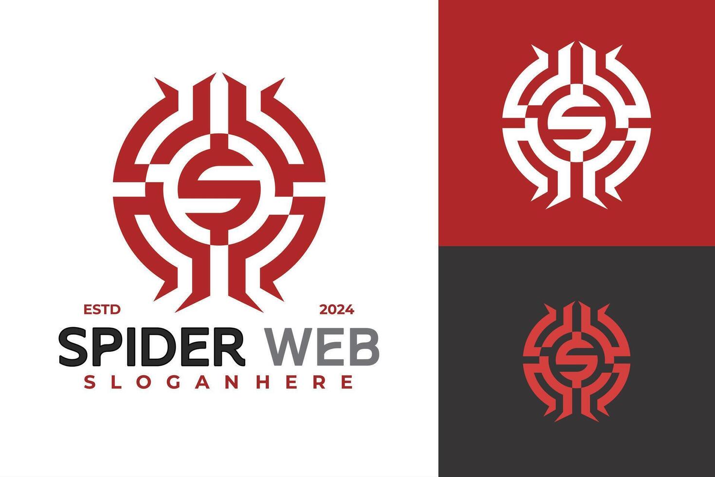 brief s spin web logo ontwerp vector symbool icoon illustratie