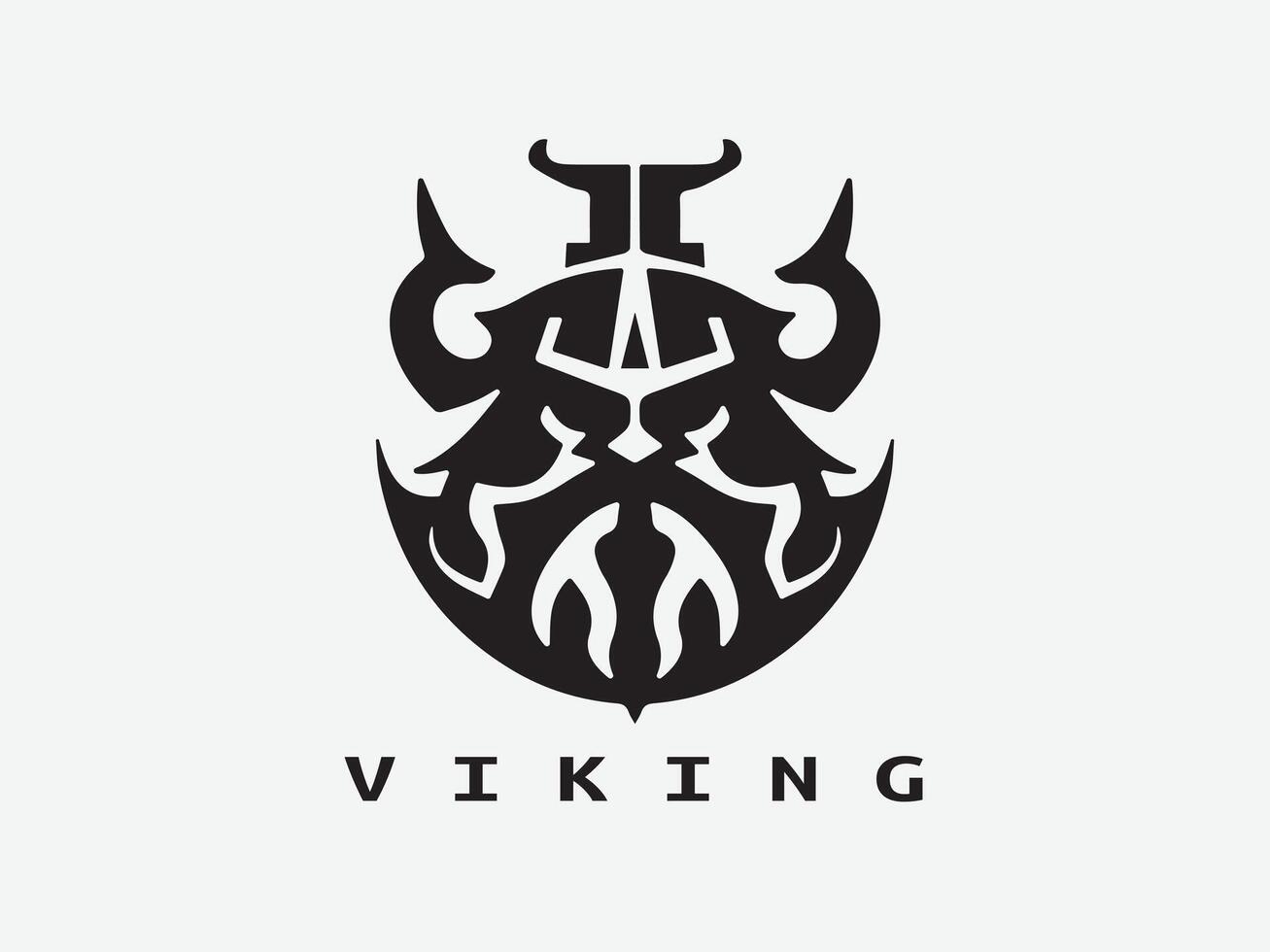 viking logo ontwerp icoon symbool vector illustratie. menselijk viking logo ontwerp sjabloon.