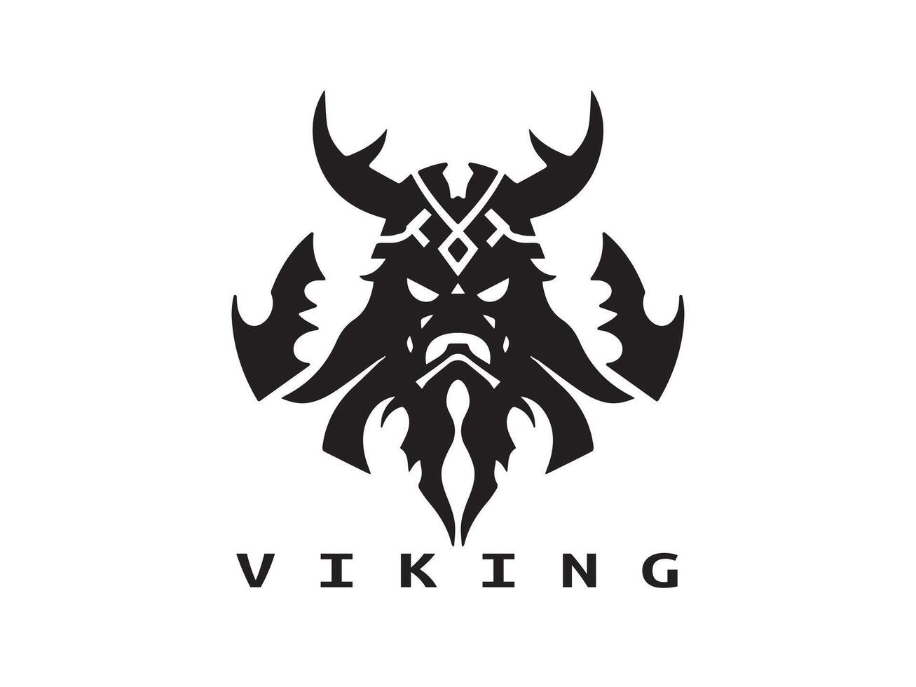 viking hoofd gezicht logo sjabloon vector