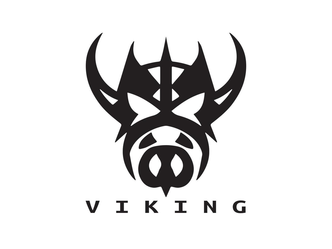 viking hoofd gezicht logo sjabloon vector