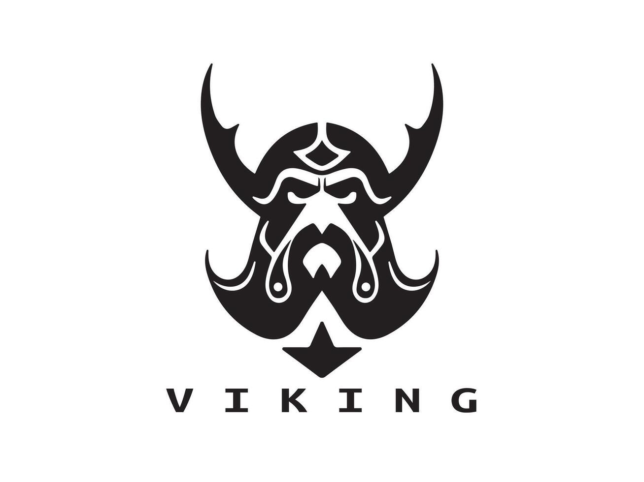 viking hoofd gezicht logo sjabloon vector