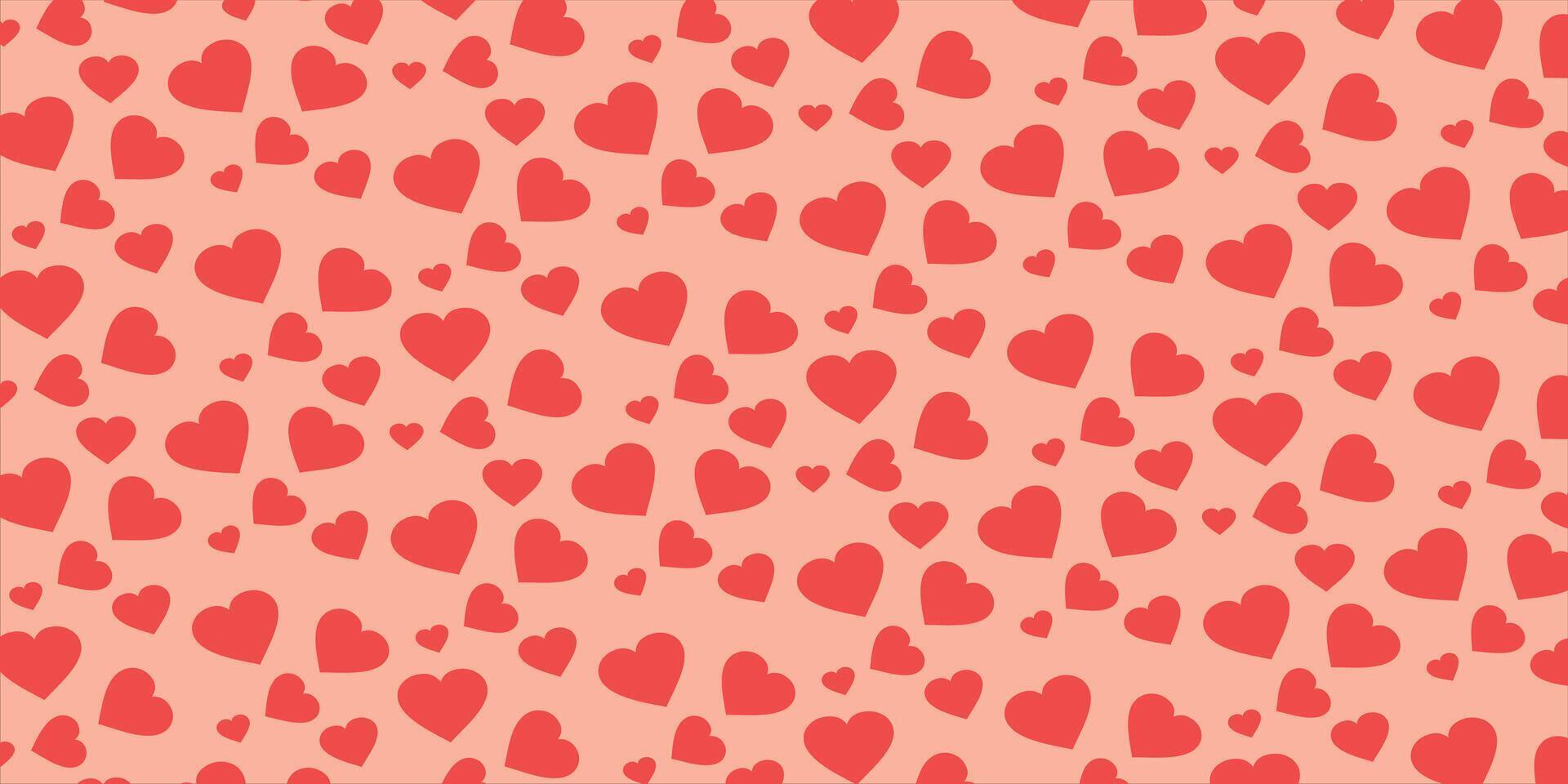 schattig liefde hart naadloos patroon illustratie. schattig romantisch roze harten achtergrond afdrukken. Valentijnsdag dag vakantie, romantisch bruiloft ontwerp. vector