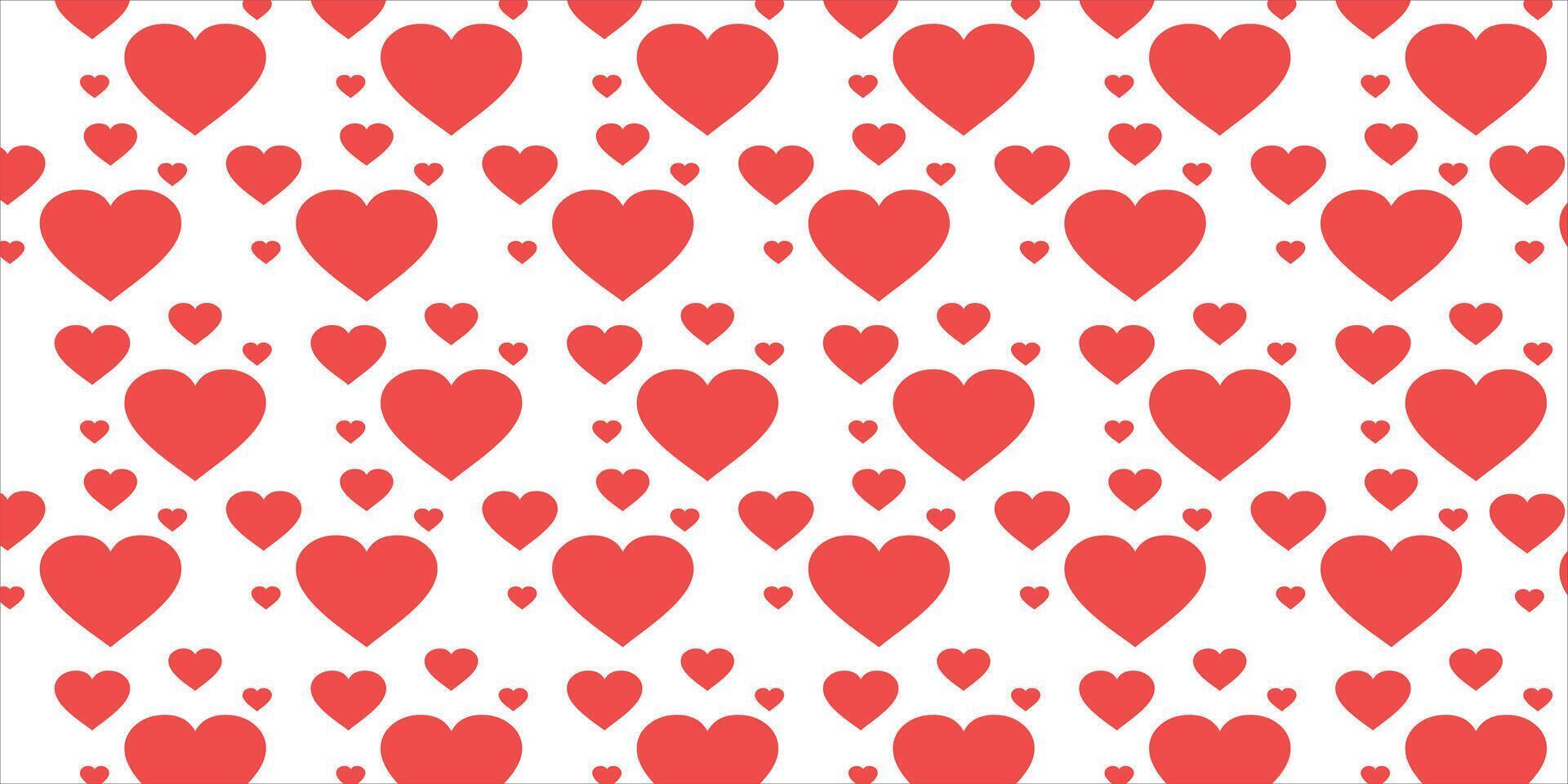 schattig liefde hart naadloos patroon illustratie. schattig romantisch roze harten achtergrond afdrukken. Valentijnsdag dag vakantie, romantisch bruiloft ontwerp. vector