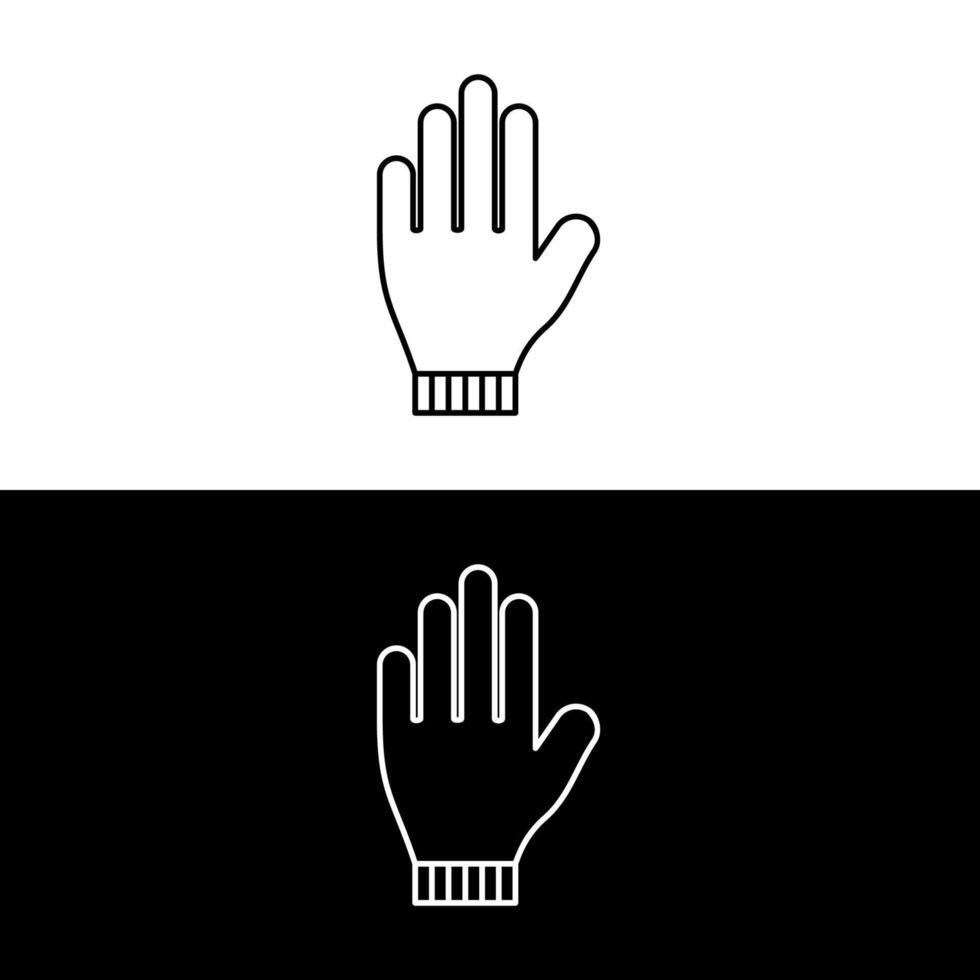 handschoen schets icoon. lineair stijl teken voor mobiel concept en web ontwerp. tuinieren handschoenen lijn vector icoon. symbool, logo illustratie. pixel perfect vector grafiek