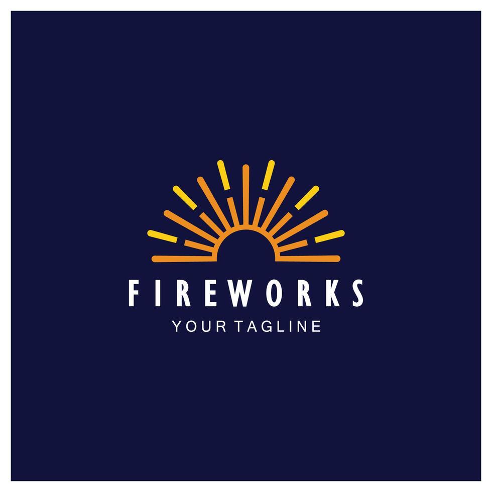 vuurwerk logo ontwerp met creatief kleurrijk vonken in modern stijl.logo voor bedrijf, merk, viering, vuurwerk, voetzoekers vector