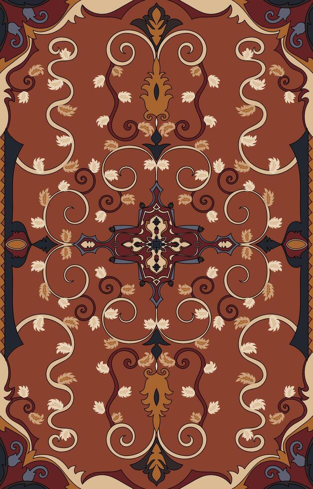 Navajo patroon.perzisch vloerkleed.aztec tribaal.naadloos meetkundig patroon. inheems etnisch tapijt. etniciteit. rood tapijt, de verhaal van de brand oorlog. vector