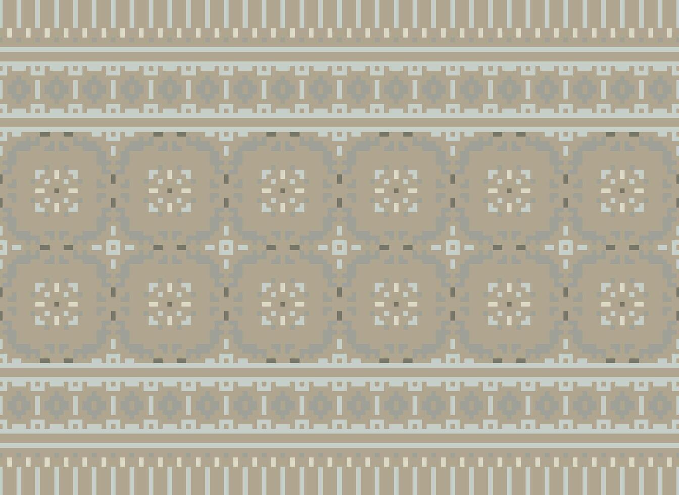 pixel kruis steek traditioneel etnisch patroon paisley bloem ikat achtergrond abstract aztec Afrikaanse Indonesisch Indisch naadloos patroon voor kleding stof afdrukken kleding jurk tapijt gordijnen en sarong vector