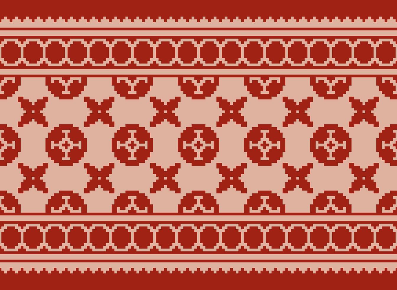 pixel kruis steek traditioneel etnisch patroon paisley bloem ikat achtergrond abstract aztec Afrikaanse Indonesisch Indisch naadloos patroon voor kleding stof afdrukken kleding jurk tapijt gordijnen en sarong vector