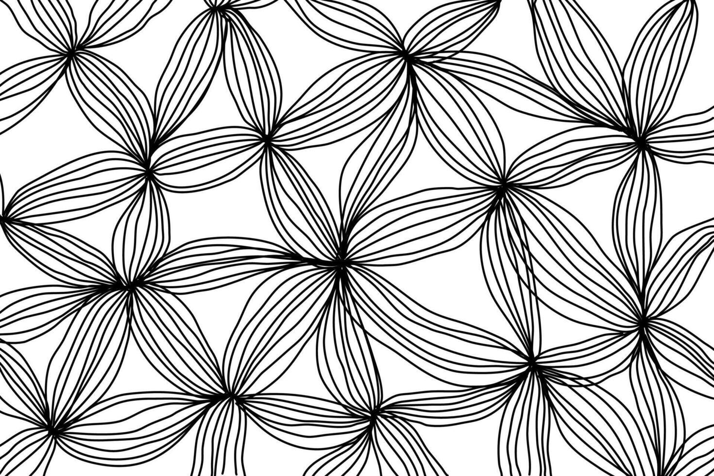 zwart en wit abstract bloemen patroon vector