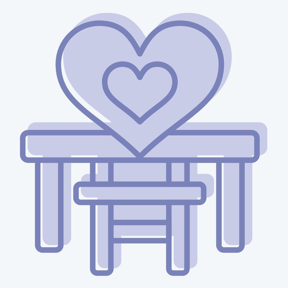 icoon baby stoel. verwant naar kleuterschool symbool. twee toon stijl. gemakkelijk ontwerp bewerkbaar. gemakkelijk illustratie vector