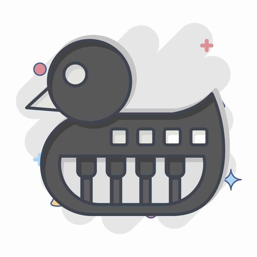 icoon synthesizer. verwant naar kleuterschool symbool. grappig stijl. gemakkelijk ontwerp bewerkbaar. gemakkelijk illustratie vector