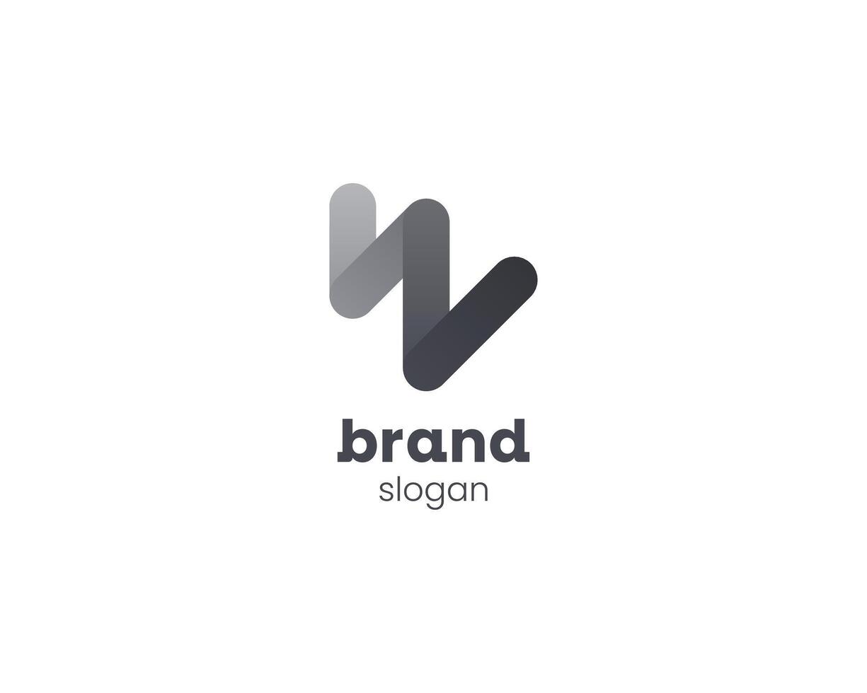 creatief monogram in beweging eerste brief w logo vector