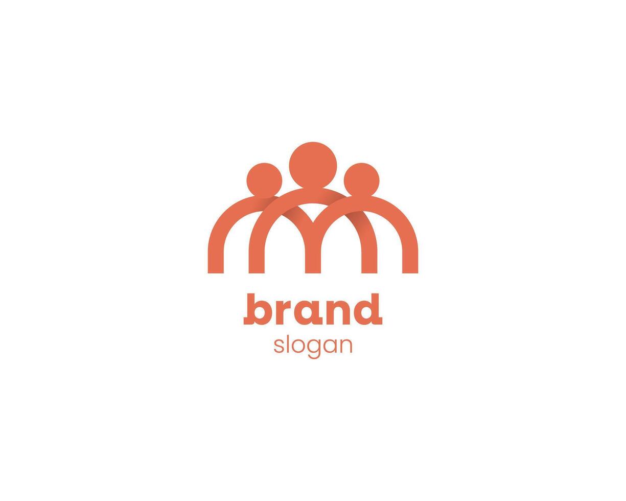 creatief team of familie monogram logo vector