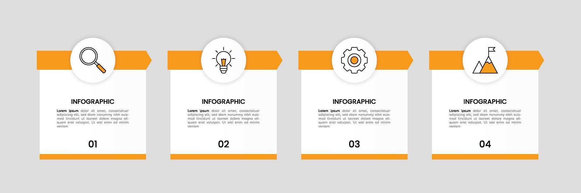 infographic etiket ontwerp sjabloon met pictogrammen en 4 opties of stappen. vector