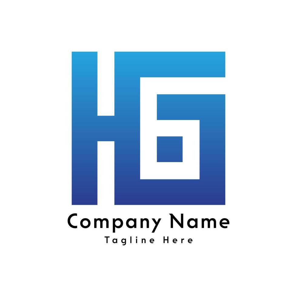 h6 brief logo ontwerp icoon vector