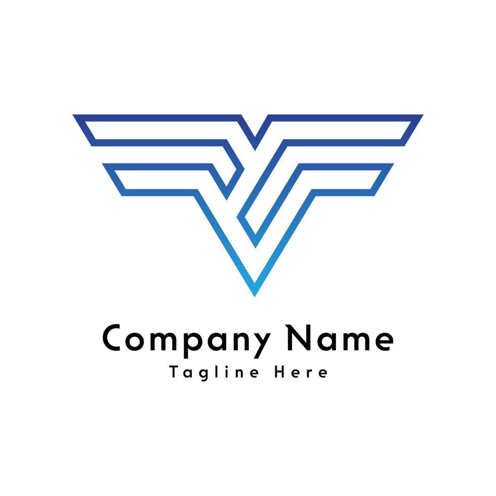 vf brief creatief logo ontwerp icoon vector