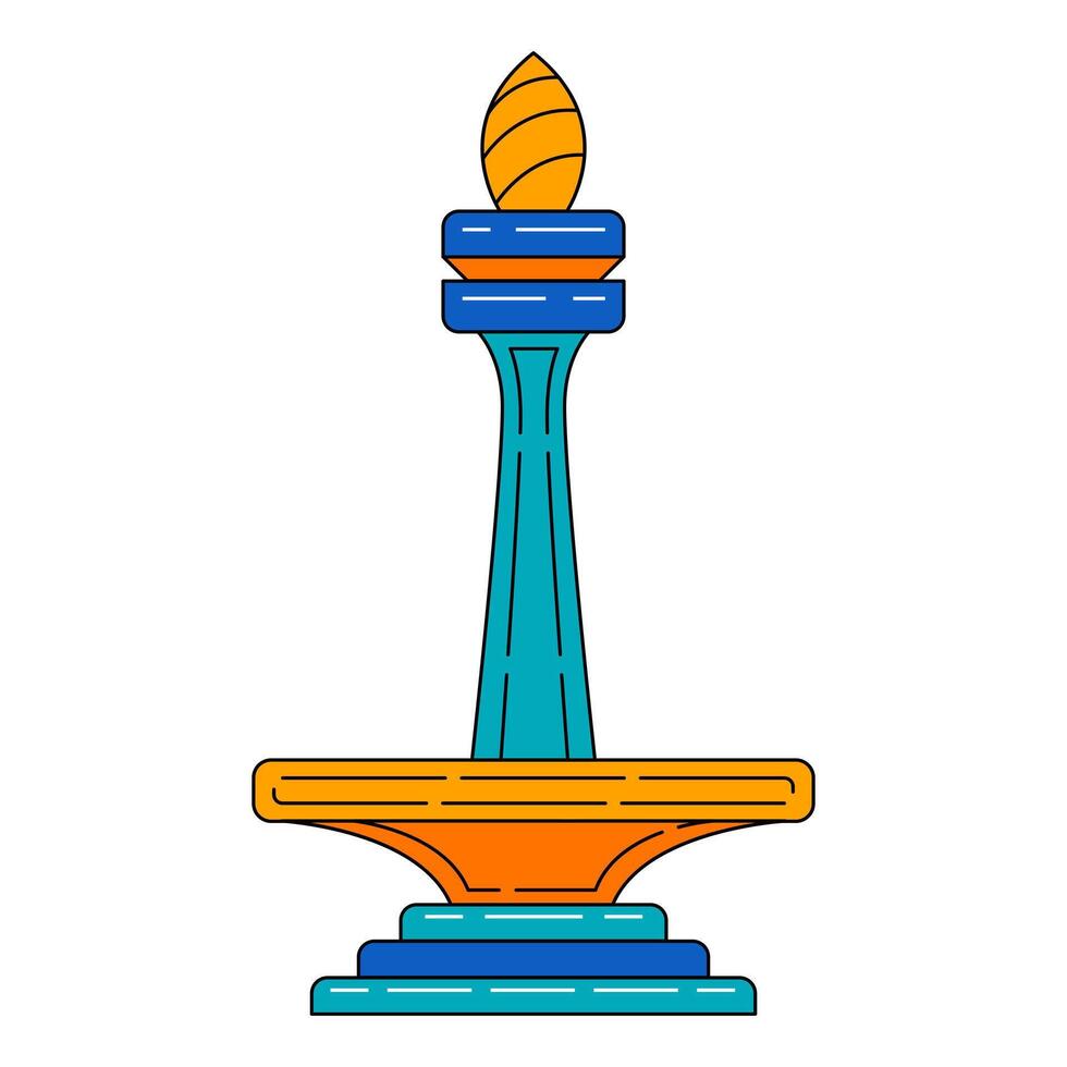 Jakarta nationaal monument vector