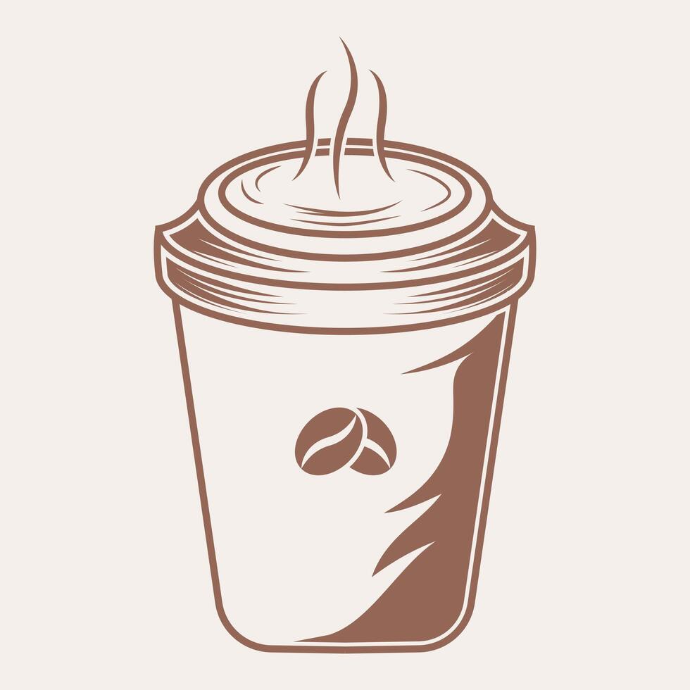 vector koffie kop icoon grafiek kunst illustratie ontwerp