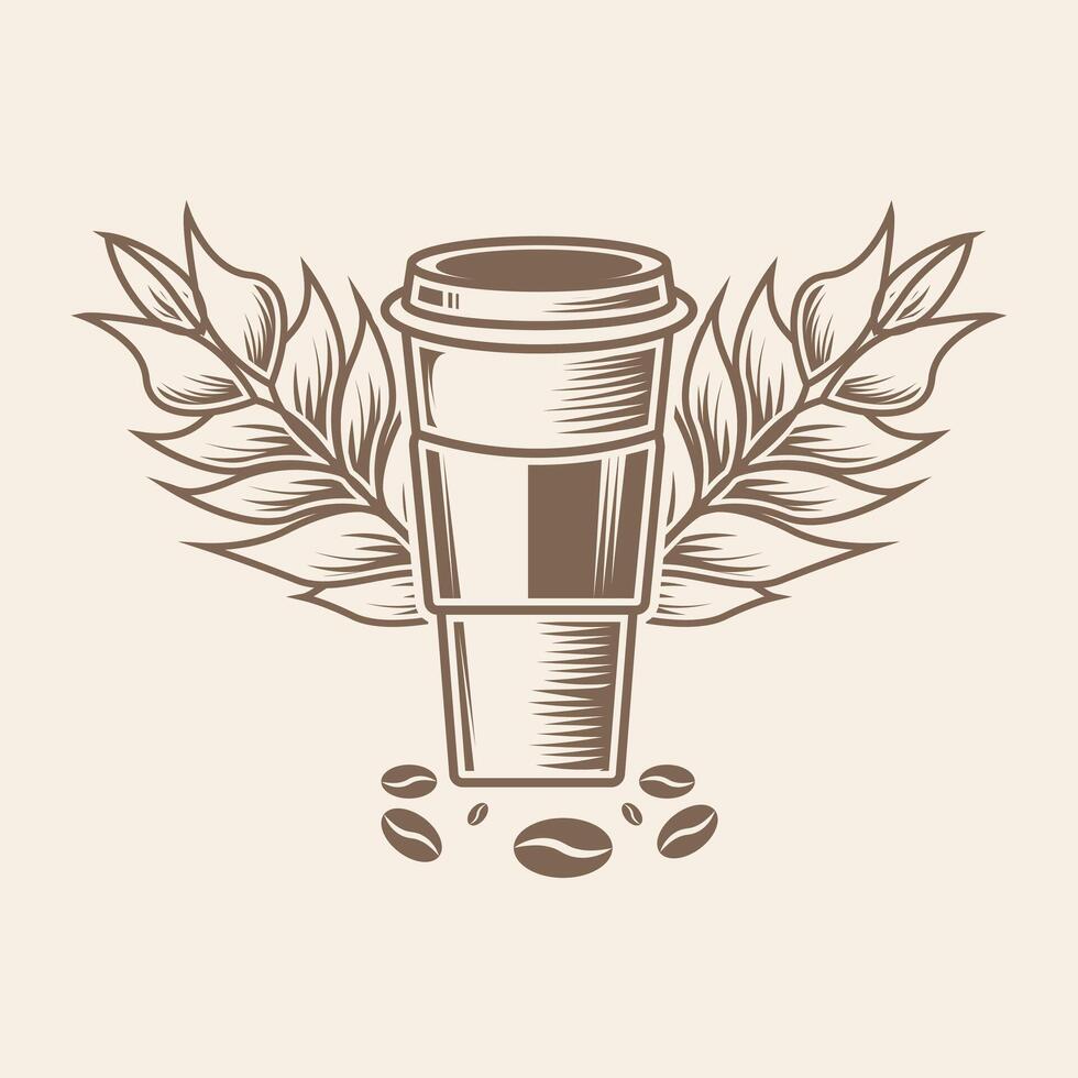 vector koffie kop icoon grafiek kunst illustratie ontwerp