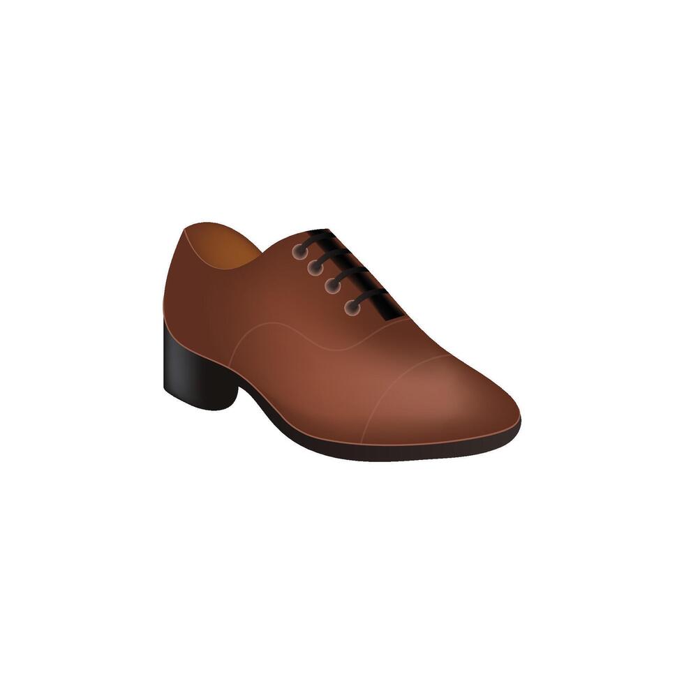 vector illustratie van elegant bruin schoenen. bruin schoenen geïsoleerd Aan wit achtergrond. in vlak stijl mannen bruin schoenen.