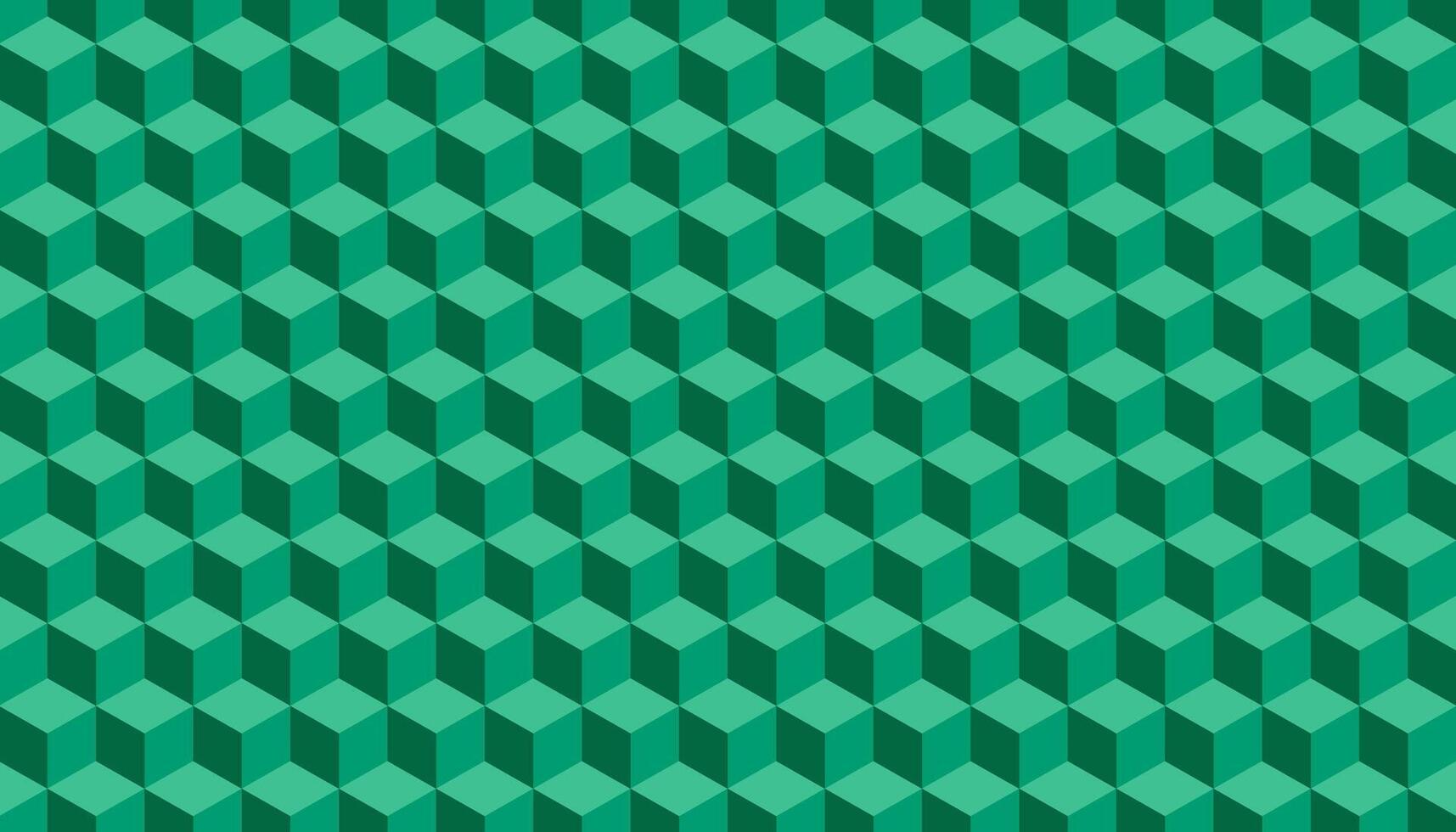3d kubus patroon groen achtergrond. vector illustratie