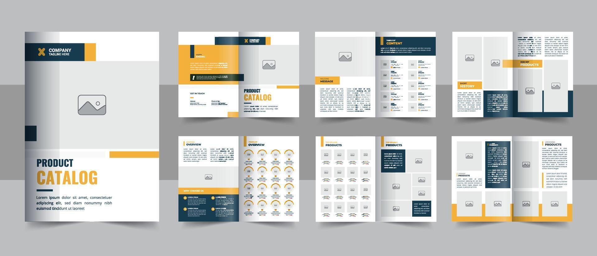 Product catalogus ontwerp of modern Product catalogus sjabloon, bedrijf Product catalogus portefeuille lay-out met Product lijst vector