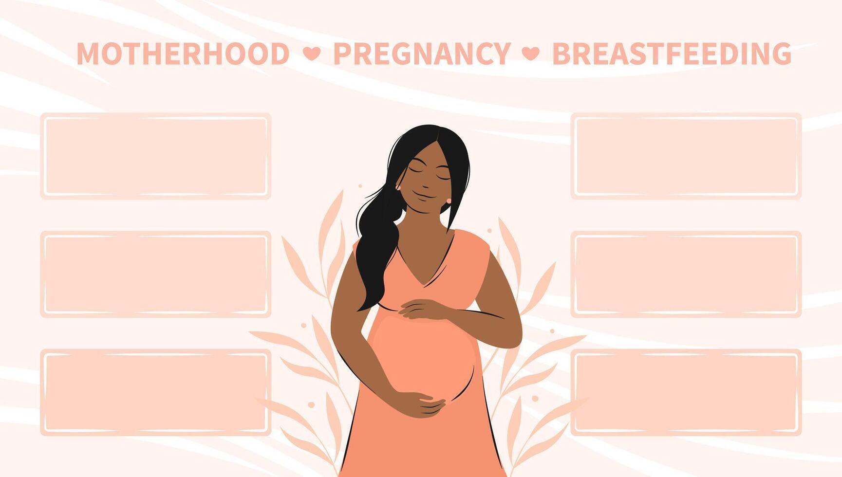 banier over zwangerschap, borstvoeding geeft en moederschap. zwanger vrouw, toekomst mama. tips, verschillend gegevens, informatie verwachtend moeders. vector illustratie.