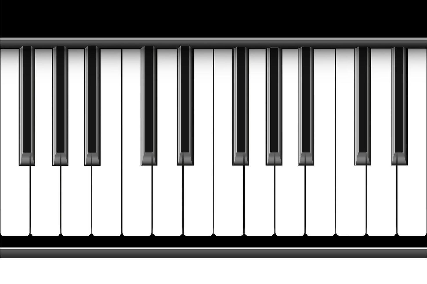 zwart-witte pianotoetsen vector