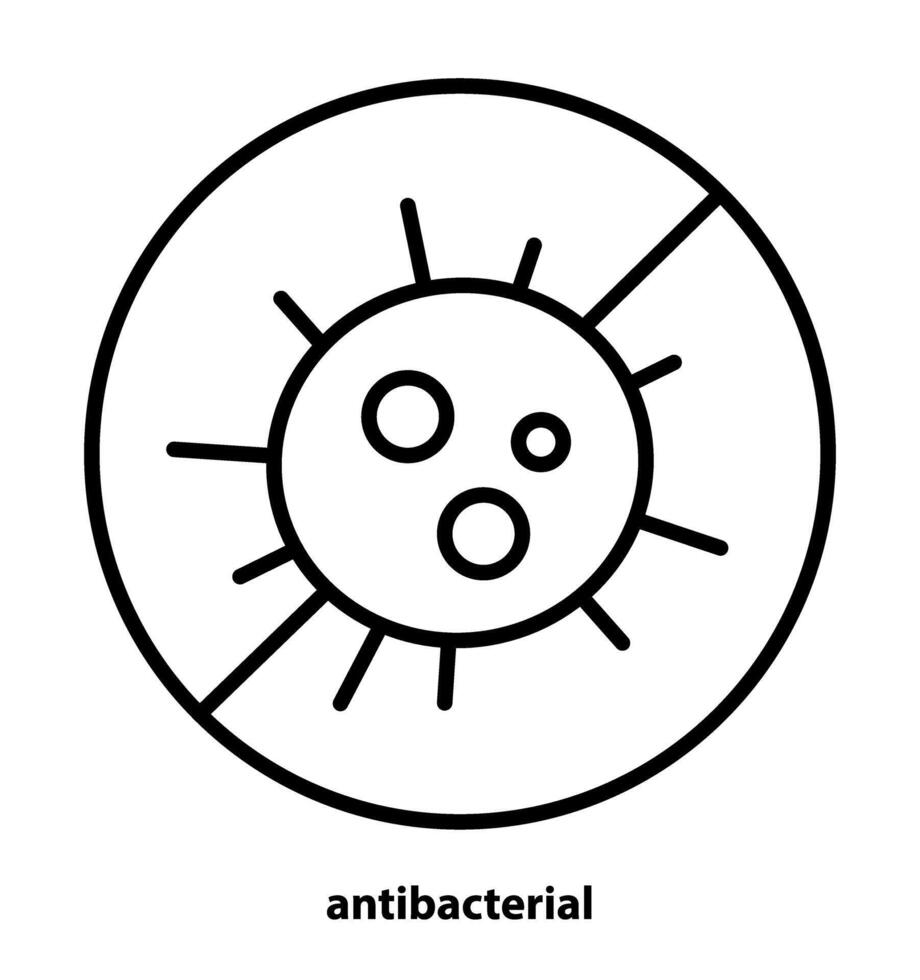 antibacteriële en antiviraal verdediging. antibacteriële bescherming icoon. kiemen en microbe icoon vector