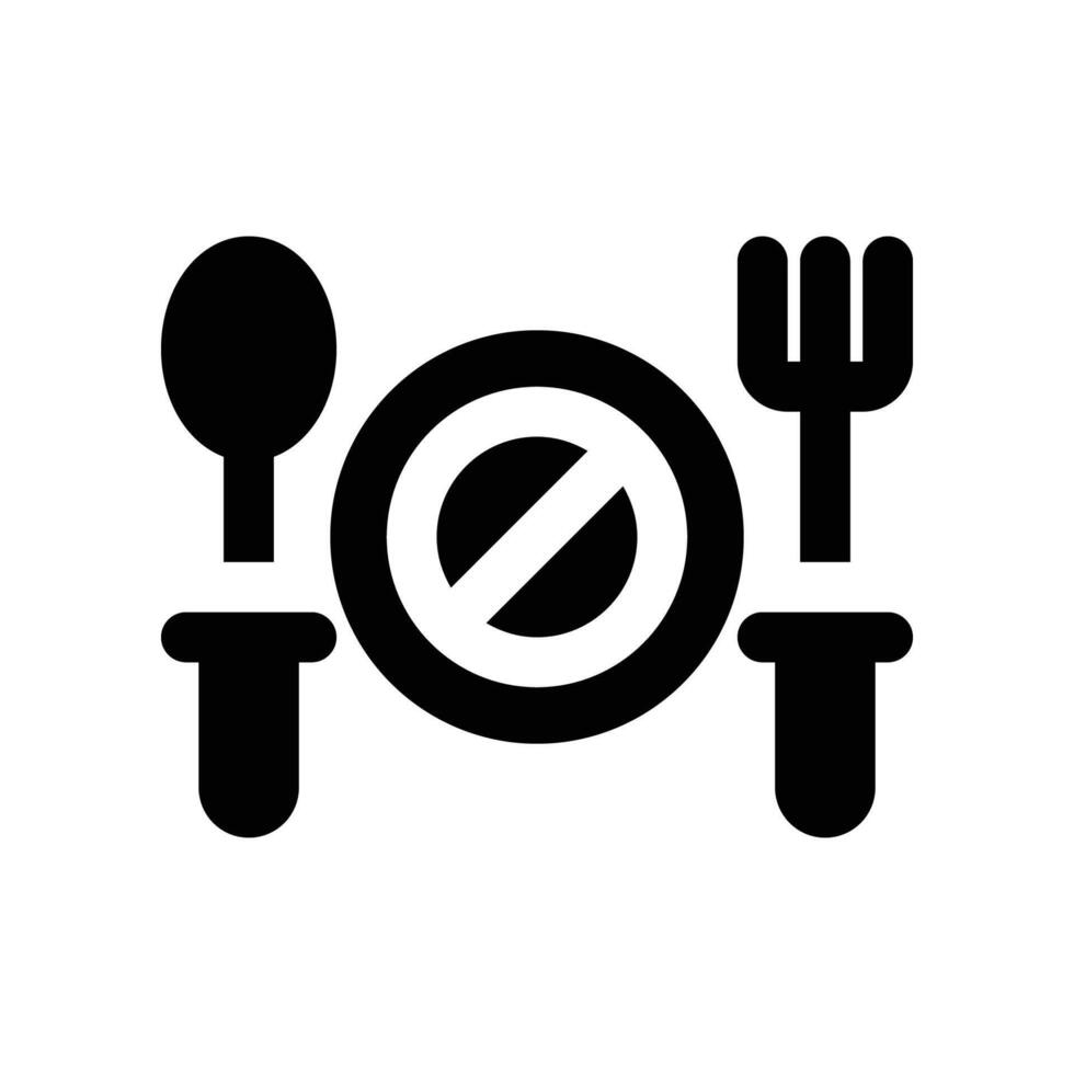 Nee aan het eten icoon. vector glyph icoon voor uw website, mobiel, presentatie, en logo ontwerp.